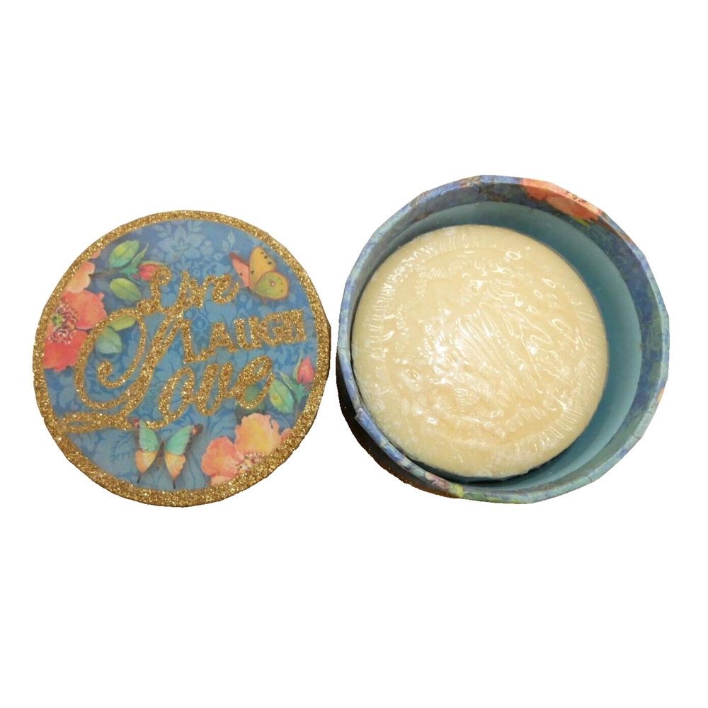 Punch Studio Live Laugh Love Triple Milled Verbena Soap Flower Shape 3.5 Oz